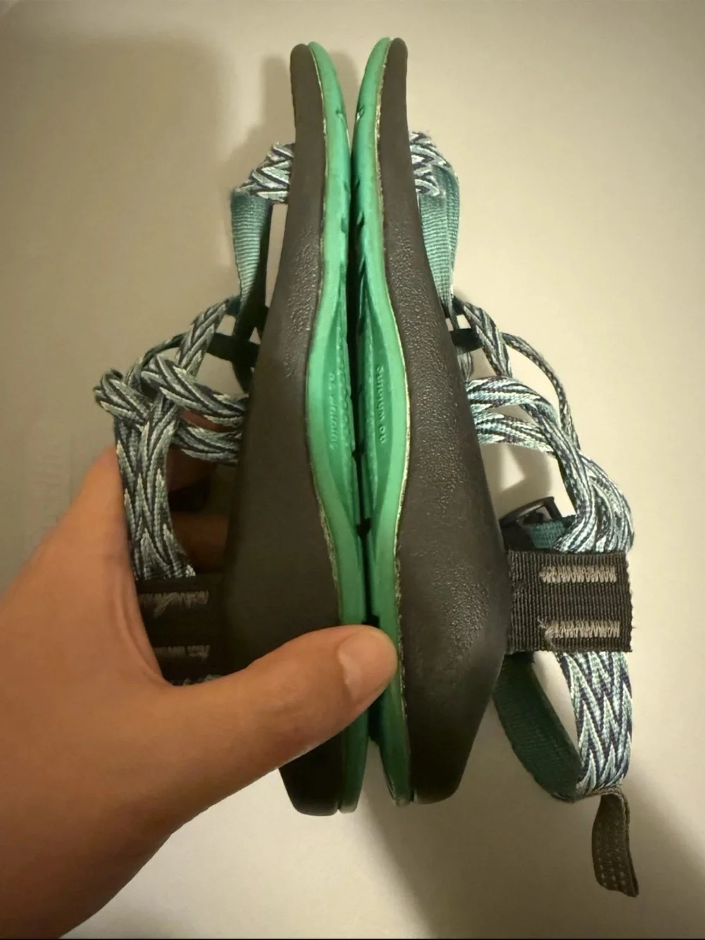 CHACO Teal/Purple Strappy Girls Sandals 2